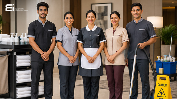 Hotel Housekeeping Staffs in Uniform